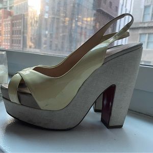 Christian louboutin platforms size 38.5 can fit a 38!